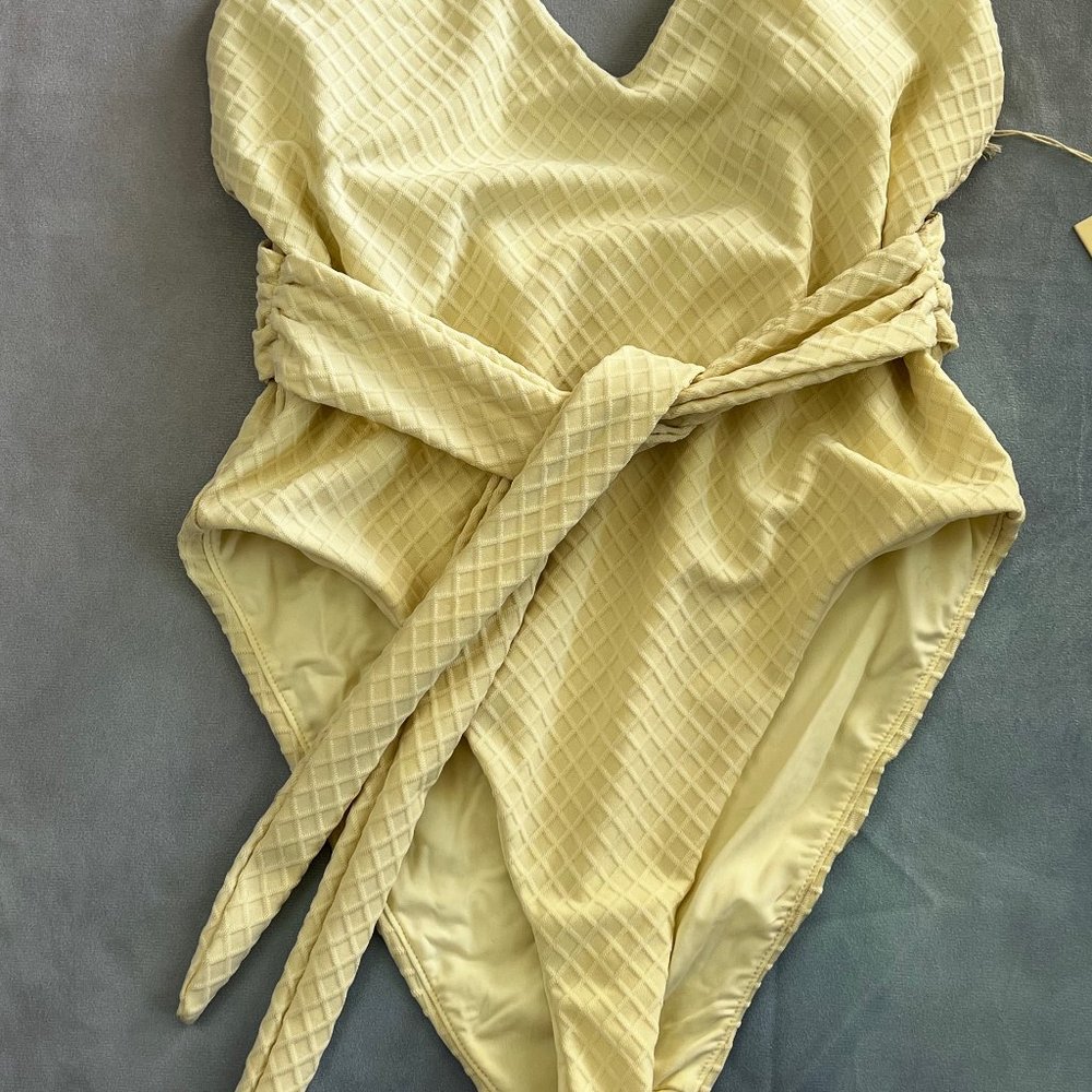 MARA HOFFMAN Gamela Belted One Piece Swim - Cream (NWT) - Picture 6 of 8